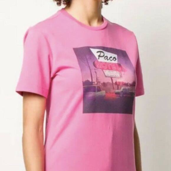 Short Sleeve Las Vegas T shirt Pink L - Picture 7 of 10